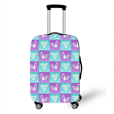 Пеперуда с леопард/сърце Покривало за багаж Противопрашен куфар 18-32 Размер за аксесоари за пътуване Еластичен калъф за количка