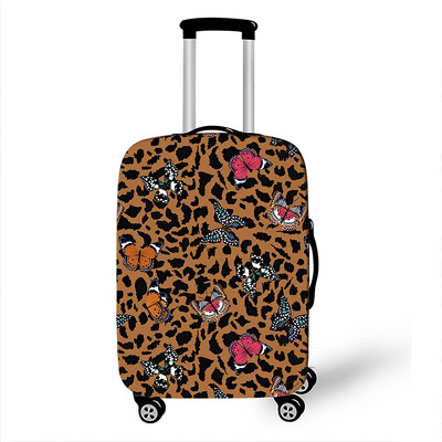 Пеперуда с леопард/сърце Покривало за багаж Противопрашен куфар 18-32 Размер за аксесоари за пътуване Еластичен калъф за количка