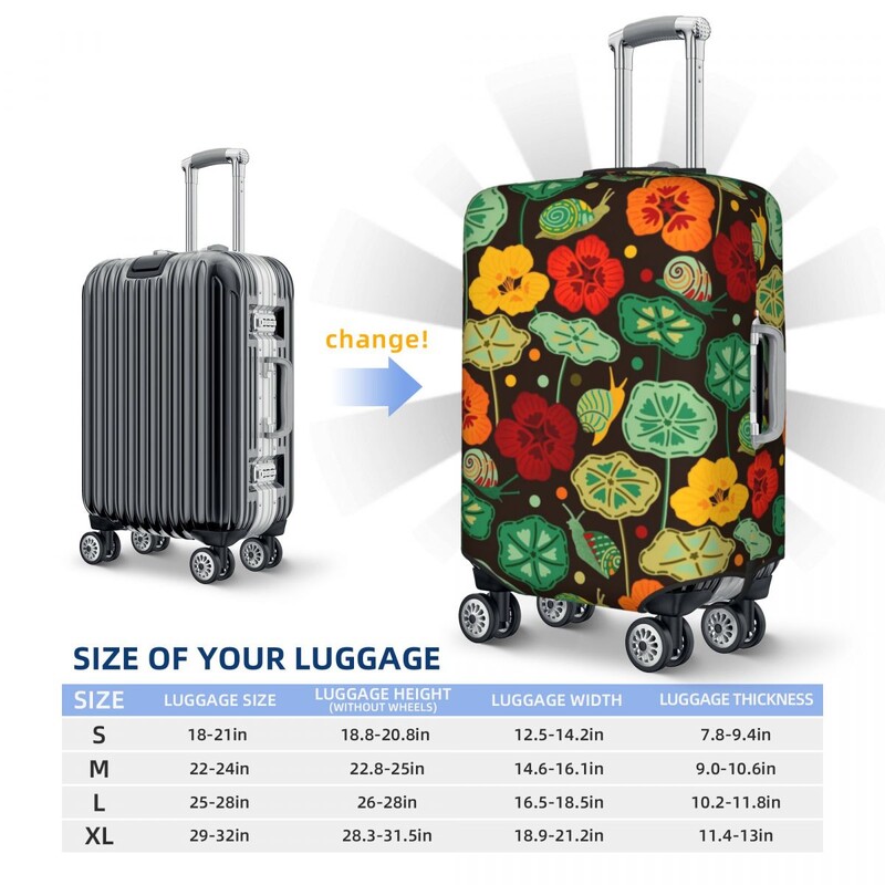 Model melci Husă valiză Frunză Floare Vacanță Afaceri Elastic Rechizite pentru bagaje Protecție