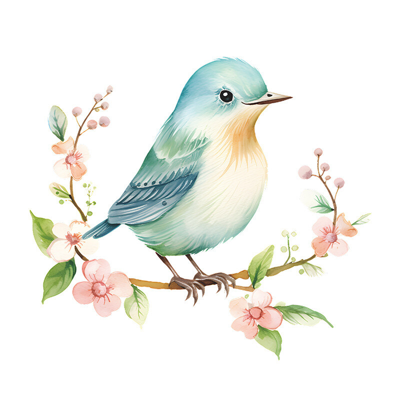 Външна търговия Свети Валентин романтична двойка цветя и птици спалня тоалетна декорация на дома стикери за стена стикери самозалепващи се на едро трансгранични