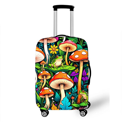 Fantázia gomba békanyomat csomagtartó fedél Utazási kiegészítők Elasztikus bőrönd védőhuzatok pormentes kocsitok burkolat