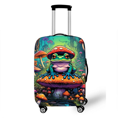 Fantázia gomba békanyomat csomagtartó fedél Utazási kiegészítők Elasztikus bőrönd védőhuzatok pormentes kocsitok burkolat