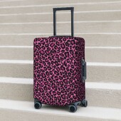 Funky leopardový obal na kufor, ružový, čierny, bodkovaný, letový, biznis, praktické doplnky na batožinu, chránič