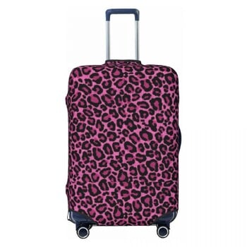 Κάλυμμα βαλίτσας Funky Leopard Print Ροζ μαύρες κηλίδες Print Flight Business Πρακτικό προστατευτικό αξεσουάρ αποσκευών