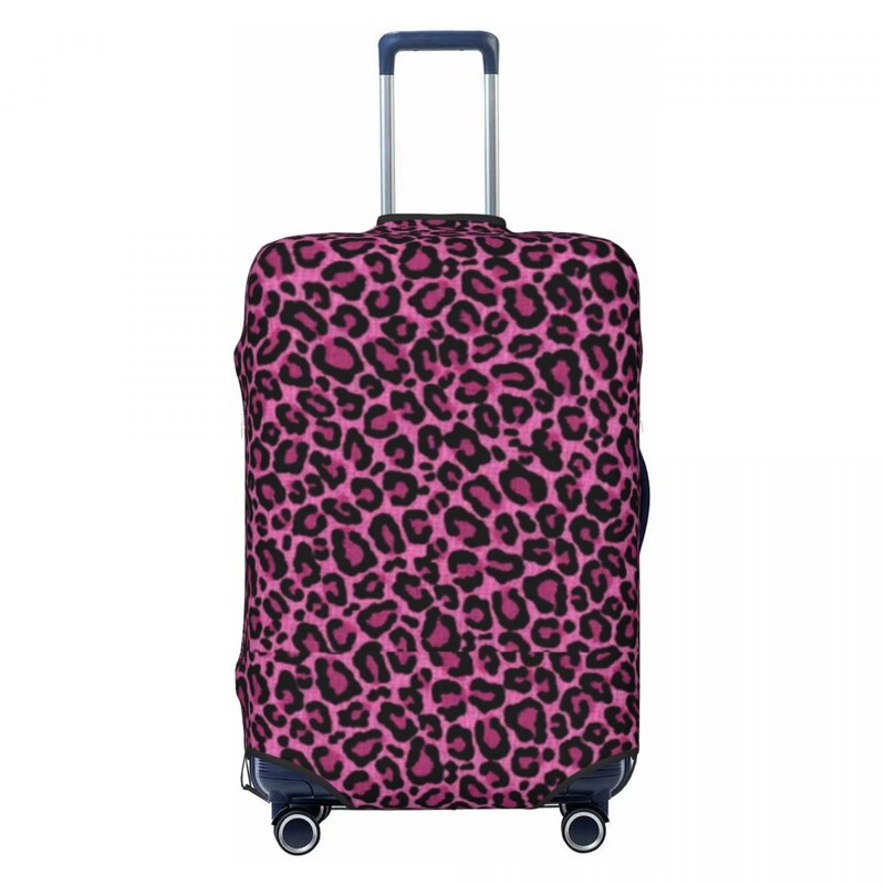 Funky leopardový obal na kufor, ružový, čierny, bodkovaný, letový, biznis, praktické doplnky na batožinu, chránič
