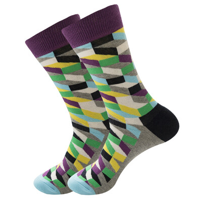 Șosete noi fericite pentru bărbați, femei, noutate, cu desene animate, din bumbac pieptănat, amuzanți, șosete lungi, groase, pentru bărbați, de mari dimensiuni, Harajuku