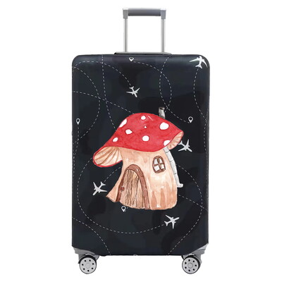 Kryt na cestovný kufor vhodný pre batožinu s hrúbkou 18-32 palcov, kryt na prach z radu Mushroom, ochranný kryt na batožinu, vonkajší, dovolenkový