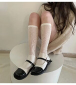 1/2 poros Seksualios Lolita Kojinės Y2K Kelių kojinės Vidurinės kvėpuojančios Kojinės Ilgos Kojinės Moteriškos Kasdieninės ilgos Laisvos Vidutinio Ilgio Kojinės