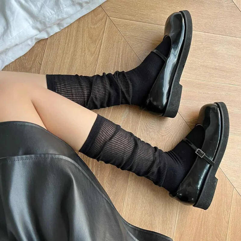 1/2 poros Seksualios Lolita Kojinės Y2K Kelių kojinės Vidurinės kvėpuojančios Kojinės Ilgos Kojinės Moteriškos Kasdieninės ilgos Laisvos Vidutinio Ilgio Kojinės