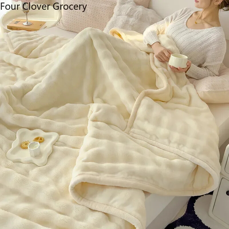 Luksuzna mekana deka od umjetnog krzna Fuzzy plišani pokrivač na krevetu Karirane deke i pokrivači za kauč za dnevni boravak spavaća soba