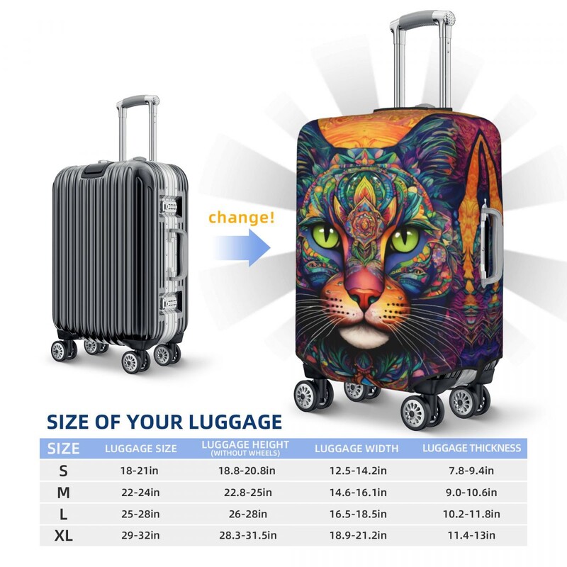 Állatok macskanyomat bőröndhuzat neo fauvizmus üzleti védelem repülési rugalmas poggyász kellékek