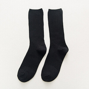 Cietie Sievietēm Zeķes Crew Vidējā caurule Kokvilna Balta Melna Gara Korejas Harajuku Brīvi Ziemas Rudens Krāsas Pamata Klasiskā Kvalitāte