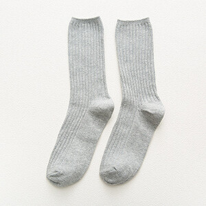 Cietie Sievietēm Zeķes Crew Vidējā caurule Kokvilna Balta Melna Gara Korejas Harajuku Brīvi Ziemas Rudens Krāsas Pamata Klasiskā Kvalitāte