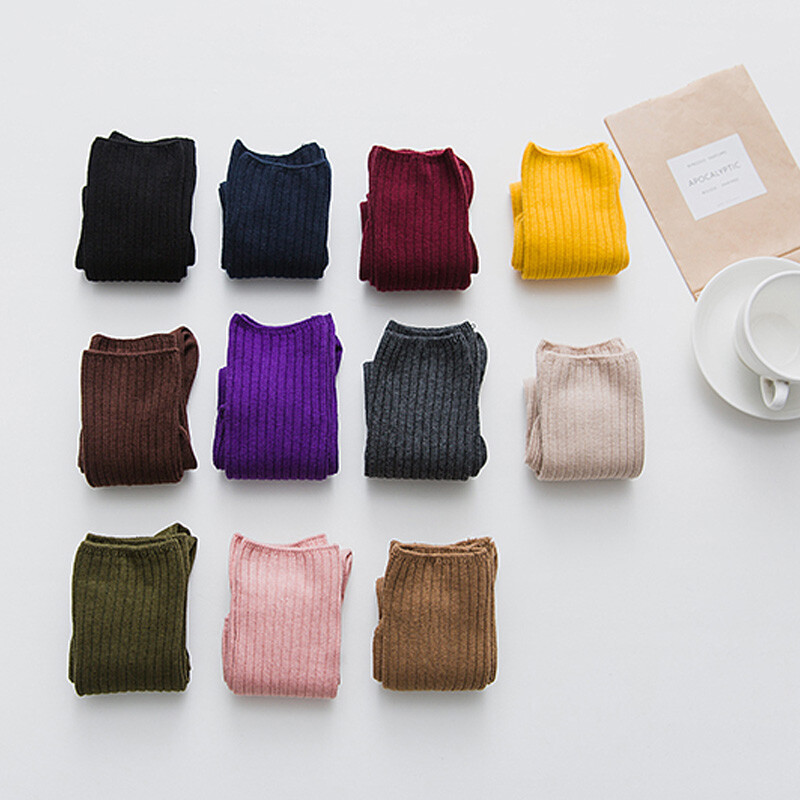 Kietos Moteriškos Kojinės Crew Vidurinis vamzdelis Medvilnė Balta Juoda Ilgas Korėjos Harajuku Laisvos Žiemos Rudens Spalvos Pagrindinė klasikinė kokybė