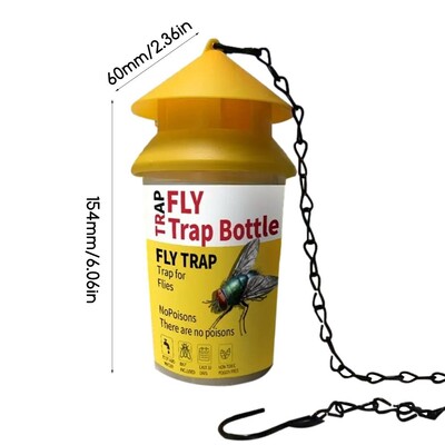 Momeală pentru muște Borcan pentru capcană pentru muște în aer liber cu momeală dizolvabilă Capcane pentru muște Umeraș Sticle pentru capcană pentru muște pentru curte, curte, ferme, gunoi