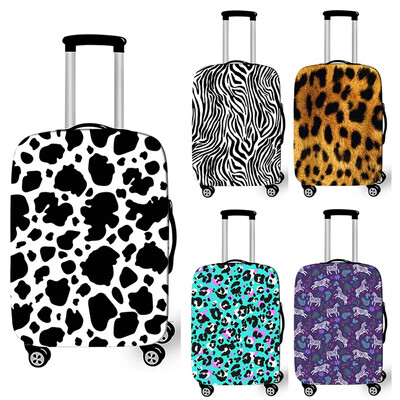 Slatka krava Zebra Leopard Print Navlaka za prtljagu za putovanja Anti-prašina Navlake za kolica Elastični Zaštitni navlake za kofere