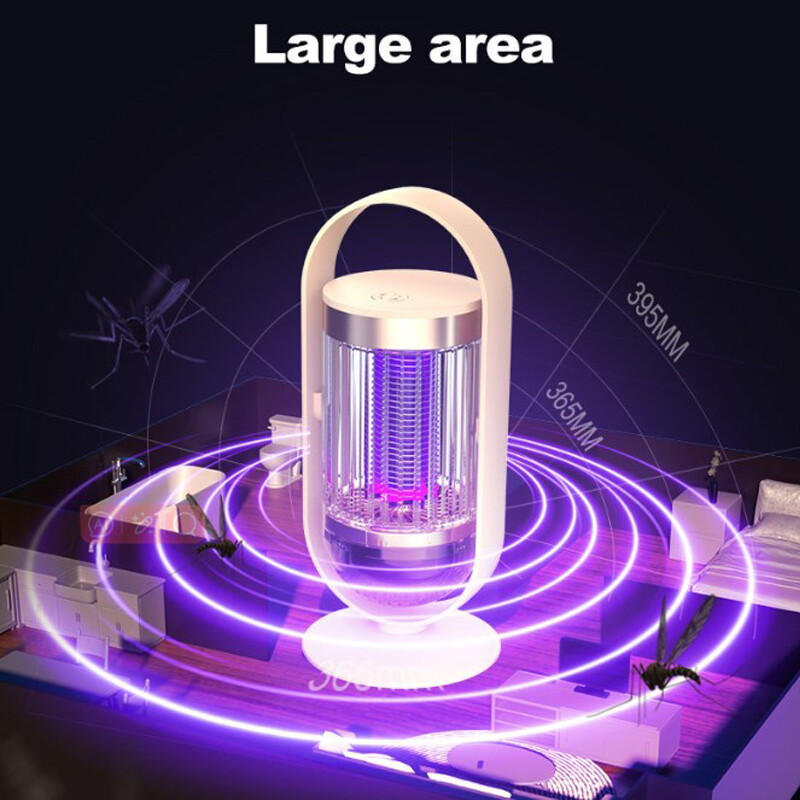 Lampă pentru ucigarea țânțarilor, reîncărcabilă prin USB, capcană electrică pentru muște, insectă, pentru ucigaș, în aer liber, lampă anti țânțari