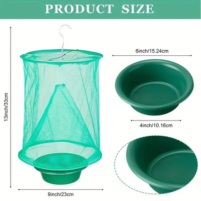 Καταπολέμηση παρασίτων κήπου Fly Catcher Επαναχρησιμοποιήσιμο Κρεμαστό Fly Catcher Fly Killer Traps Cage Net Fly Catcher Garden Hanging Bird Catcher