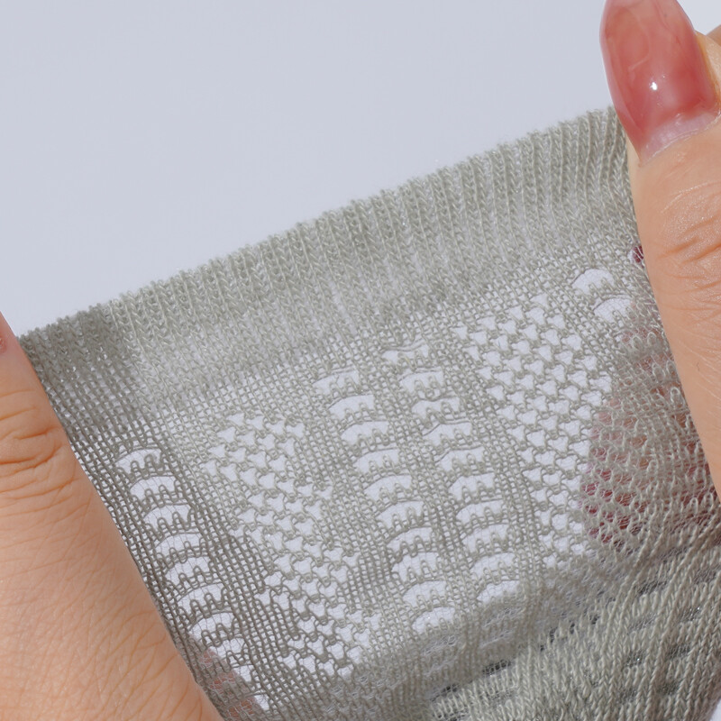 5 poros vasarinės plonos tinklinės trumpos kojinės moterims Mielos solidžios mergaičių laisvalaikio mažo vamzdžio medvilninės tuščiavidurės kvėpuojančios moteriškos kojinės