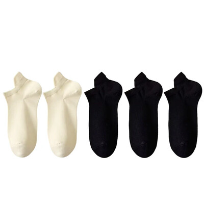 5 pár/tételes zokni női alkalmi, légáteresztő fehér bokazokni nyári mélyen kivágott pamut vékony, rövid, nem látható elasztikus Sox kalcetinek