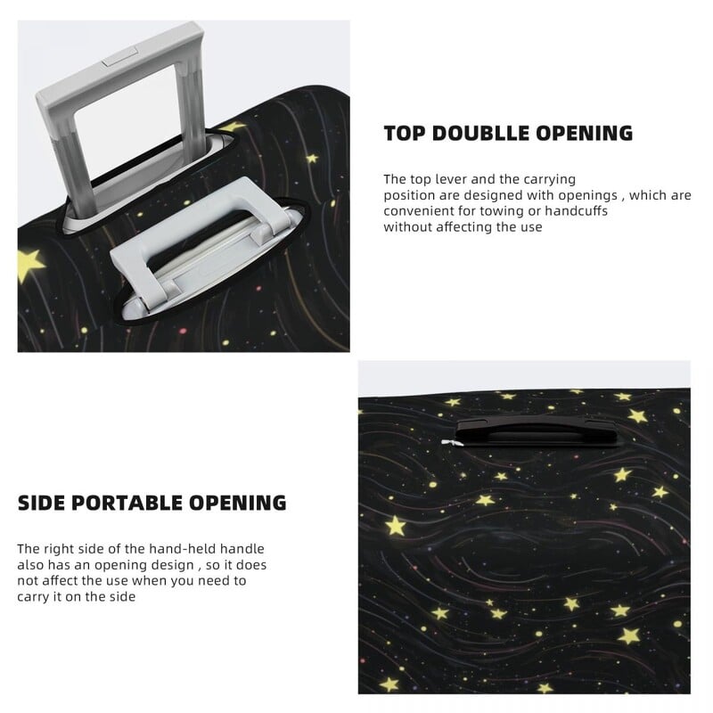 Galaxy Graffiti kryt na kufor s hviezdičkou a kreslenými postavičkami, elastický cestovný chránič, batožinové doplnky, sviatočné doplnky