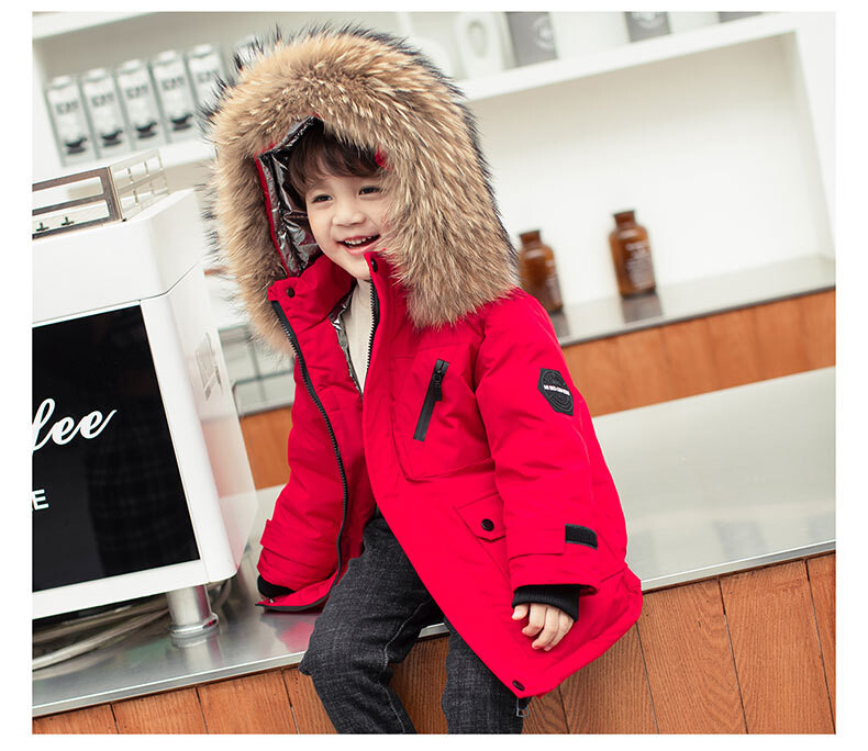 Pūkinės striukės berniukams mažiems ir vidutiniams vaikams, naujos vaikiškos pūkinės striukės, žieminės storos vidutinio ilgio striukės berniukams