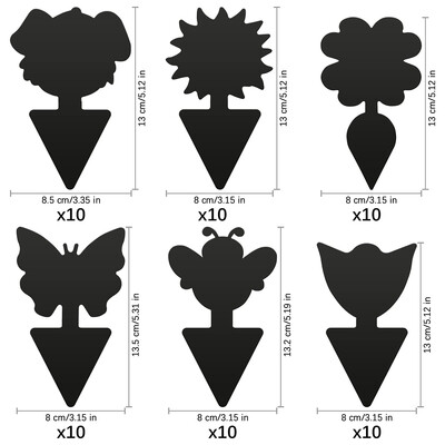 60 tk Must kleepuv kärbsepüünis putukapüüdja Kahepoolne kärbsepüüdja Taimekahjuritõrje Tugev liim lehetäide sääskede jaoks