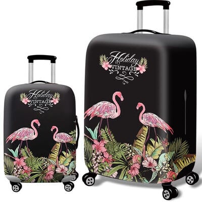 Flamingos Design bagāžas aizsargapvalks ceļojumu čemodāna pārsegs Elastīgie putekļu futrāļi 18 līdz 32 collu ceļojumu piederumiem