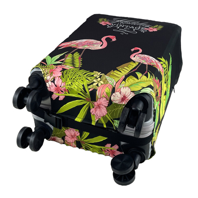 Husă de protecție pentru bagaje cu design Flamingos Husă pentru valiză de călătorie Cutii de praf elastice pentru accesorii de călătorie de 18 până la 32 inci