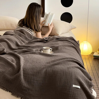 A klasės Merade pavasario ir vasaros keturių sluoksnių raukšlių siūlų kutų antklodė kūdikių apkabinimo antklodė