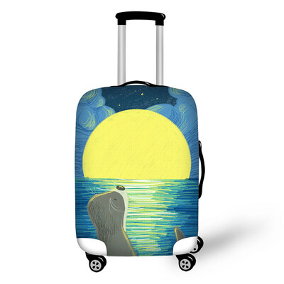 Kúra illusztrációk Nyomtatás Utazási poggyászvédő védő Bőröndhuzat Kocsitok Utazási poggyász porvédő 18-32 hüvelykeshez