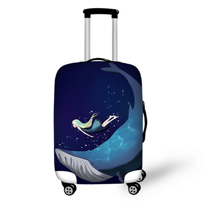 Kúra illusztrációk Nyomtatás Utazási poggyászvédő védő Bőröndhuzat Kocsitok Utazási poggyász porvédő 18-32 hüvelykeshez