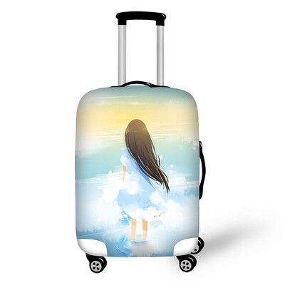 Kúra illusztrációk Nyomtatás Utazási poggyászvédő védő Bőröndhuzat Kocsitok Utazási poggyász porvédő 18-32 hüvelykeshez