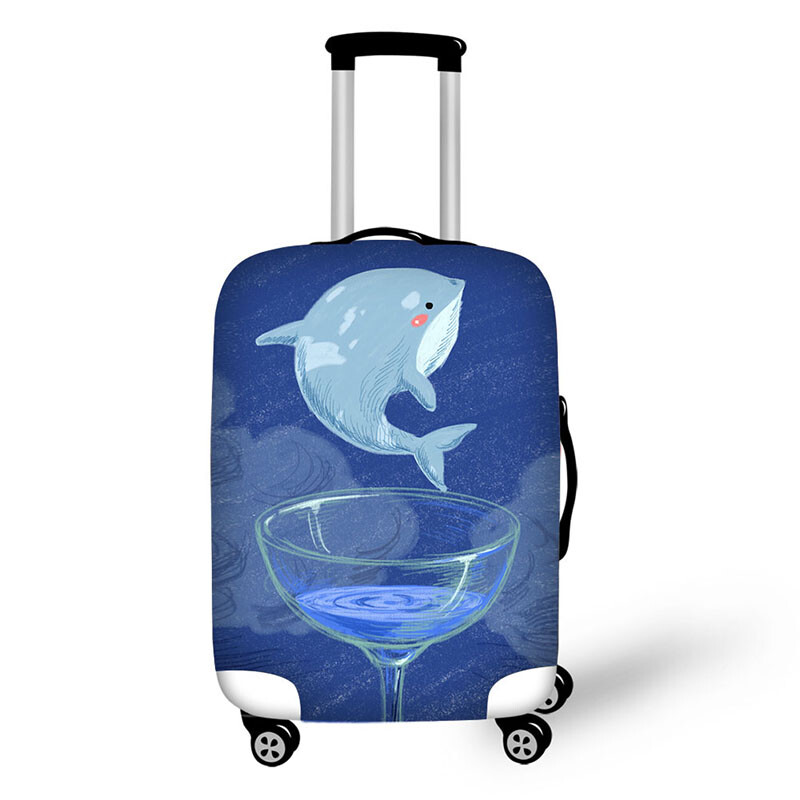 Kúra illusztrációk Nyomtatás Utazási poggyászvédő védő Bőröndhuzat Kocsitok Utazási poggyász porvédő 18-32 hüvelykeshez