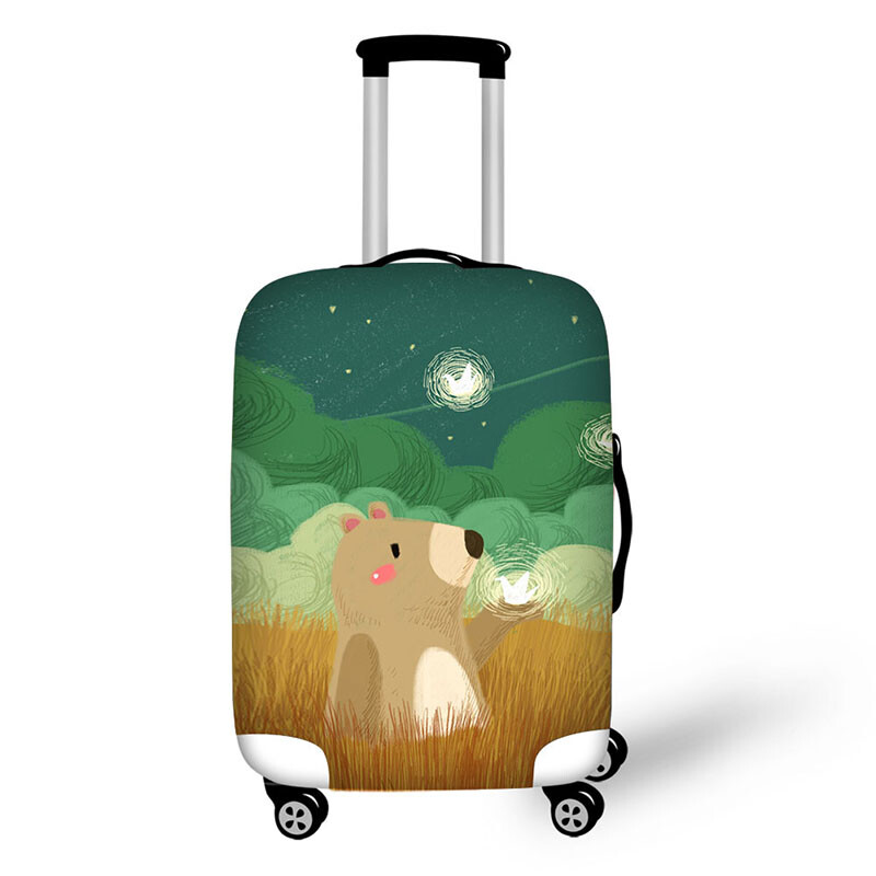 Kúra illusztrációk Nyomtatás Utazási poggyászvédő védő Bőröndhuzat Kocsitok Utazási poggyász porvédő 18-32 hüvelykeshez