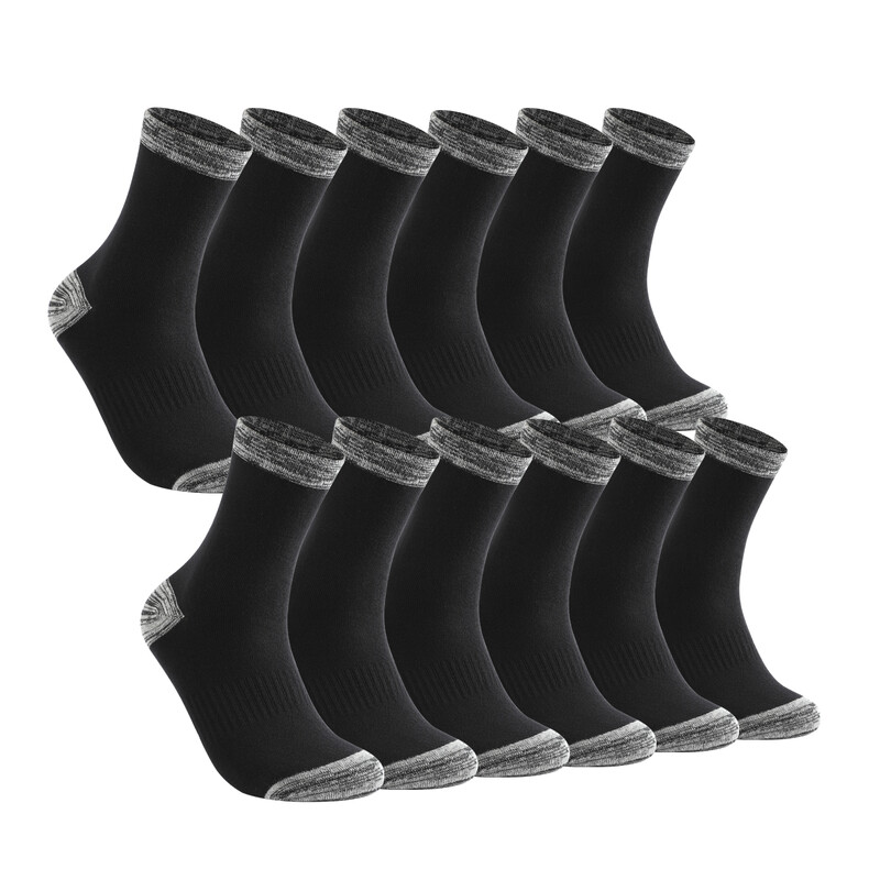 Férfi pamut zoknik Új férfi zokni 6 pár tétel Kiváló minőségű alkalmi futó fekete sportzokni fehér férfi hosszú zokni nagy méretű EU 38-48