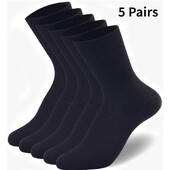 5 pari jesenskih i zimskih čarapa Pamučne klasične crno-bijele sive pruge Muškarci Žene Svestrane čarape srednje veličine, ležerne sportske čarape