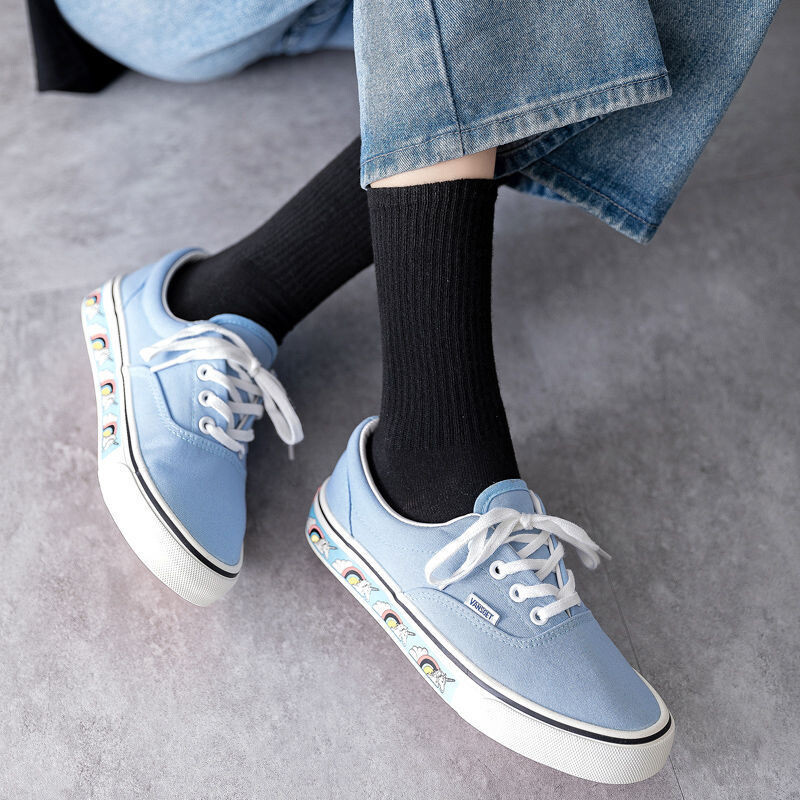 5 pari jesenskih i zimskih čarapa Pamučne klasične crno-bijele sive pruge Muškarci Žene Svestrane čarape srednje veličine, ležerne sportske čarape