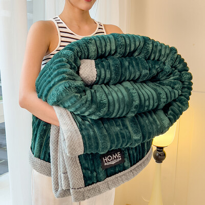 WOSTAR Új műnyúl plüss meleg takaró ágyba ősz tél pihe korall gyapjú kanapé dísztakaró vastag lepedő