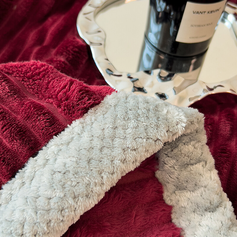 WOSTAR Új műnyúl plüss meleg takaró ágyba ősz tél pihe korall gyapjú kanapé dísztakaró vastag lepedő