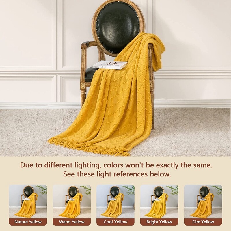 Inya megzta antklodė vienspalvė vaflinė reljefinė antklodė šiaurietiškos dekoratyvinės antklodės, skirtos sofai-lovai, storos megztos pledai