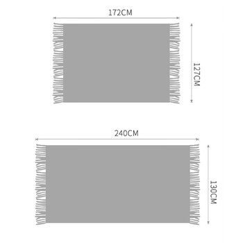 Textile City Home Διακοσμητική Πλεκτή Κουβέρτα Corn Grain Waffle Ανάγλυφη Χειμερινή Ζεστή Φούντες Ριχτάρι 130x240cm