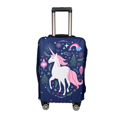 Husă de protecție pentru bagaje, elastică, în dungi, cu fermoar, husă pentru valiză, husă pentru mâner valiză, accesorii de călătorie