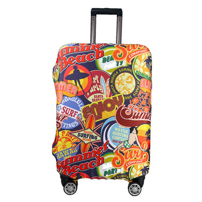 Husă de protecție pentru bagaje, elastică, în dungi, cu fermoar, husă pentru valiză, husă pentru mâner valiză, accesorii de călătorie