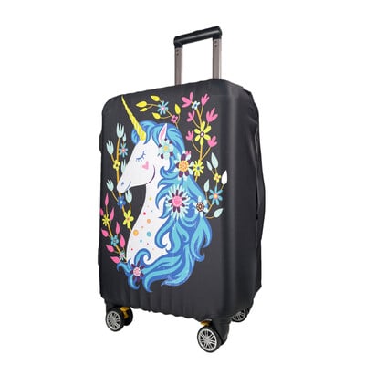 Husă de protecție pentru bagaje, elastică, în dungi, cu fermoar, husă pentru valiză, husă pentru mâner valiză, accesorii de călătorie