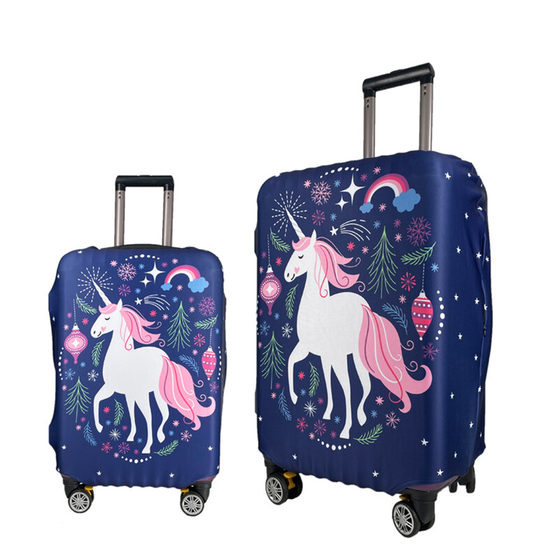 Husă de protecție pentru bagaje, elastică, în dungi, cu fermoar, husă pentru valiză, husă pentru mâner valiză, accesorii de călătorie