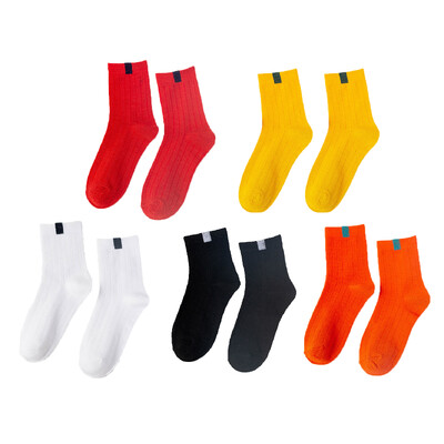 5 Pairs Pack Sieviešu zeķes Pāri Varavīksne Pavasaris ziema Japāņu stila konfektes Sports Mode Īsas zeķes sievietēm Jauki Harajuku