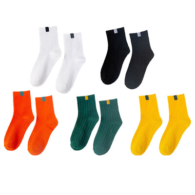 5 Pairs Pack Sieviešu zeķes Pāri Varavīksne Pavasaris ziema Japāņu stila konfektes Sports Mode Īsas zeķes sievietēm Jauki Harajuku