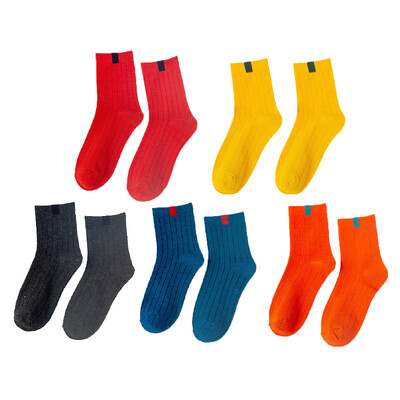 5 Pairs Pack Sieviešu zeķes Pāri Varavīksne Pavasaris ziema Japāņu stila konfektes Sports Mode Īsas zeķes sievietēm Jauki Harajuku