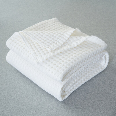 Egipto medvilninė vaflių antklodė Mėlyna kietas žakardo rankšluosčio siūlas sofai lėktuvui Namų lovai kūdikiui suaugusiems minkštas kvėpuojantis 150*200cm